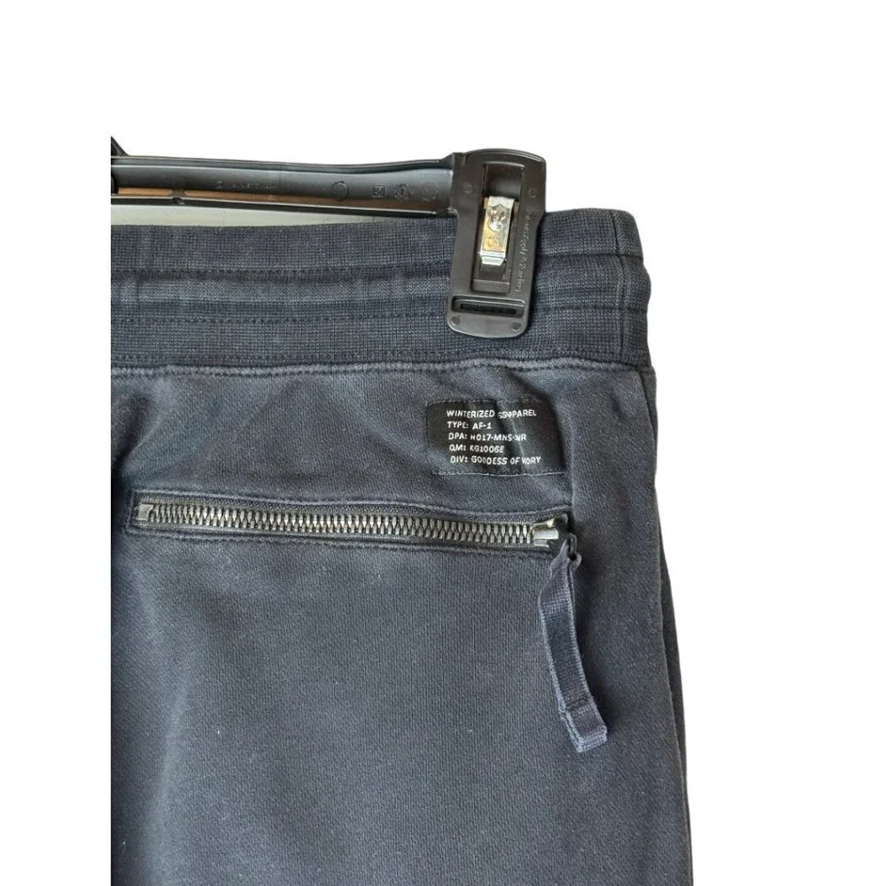 Nike Black Cotton Blend Air Force One Athletic‎ Training Jogger Pants Size M